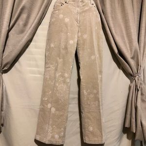 Patterned corduroy jeans